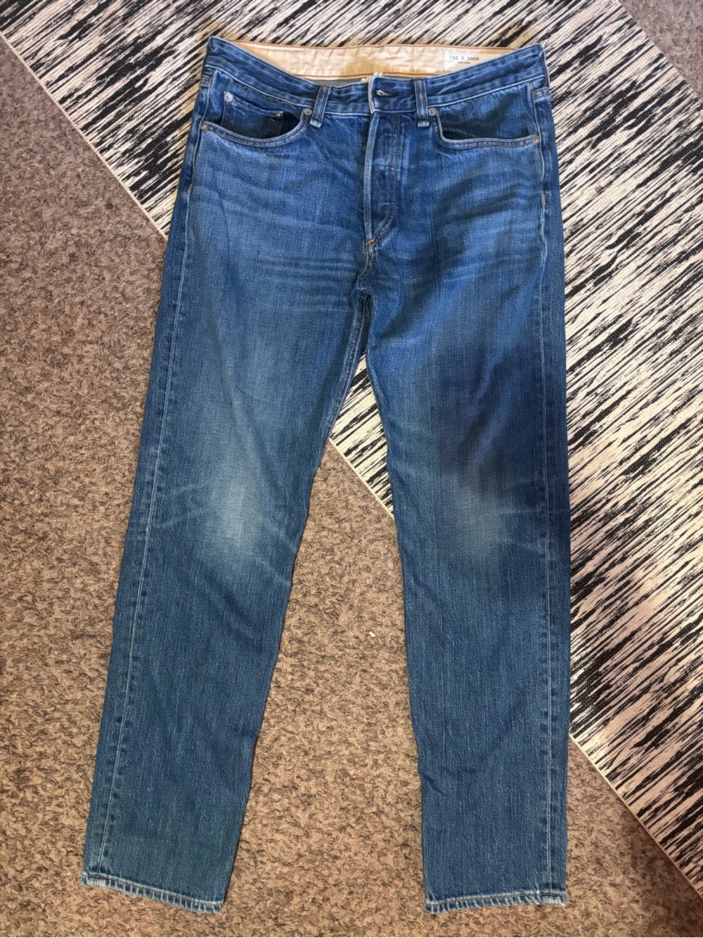 rag & bone woman’s Rosa-mid rise boyfriend Blue Jeans
